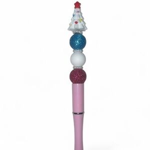 Holiday and festive beaded custom pens (multiple designs)